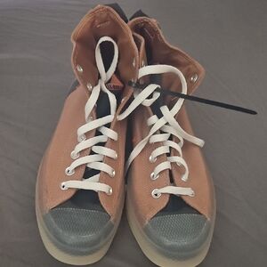 Converse Brown and Gray High-Top Sneakers